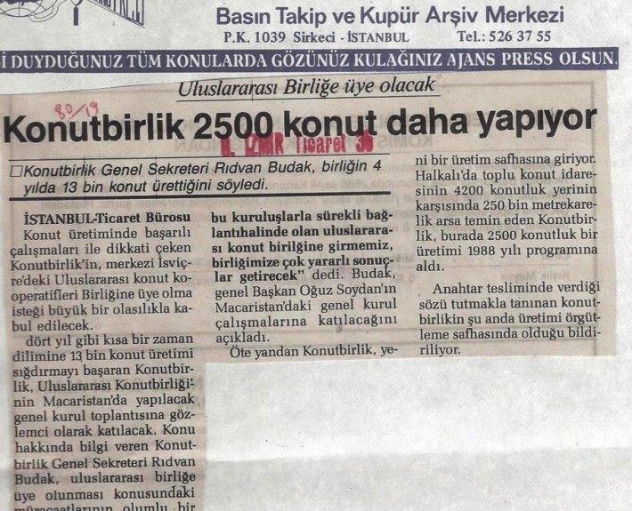 29 Ekim 1987 Ticaret