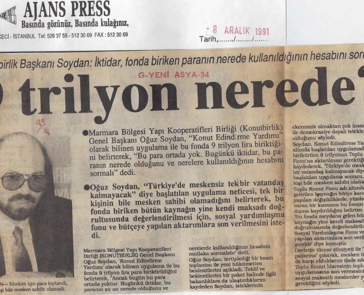 8 Aralık 1991 Yeni Asya